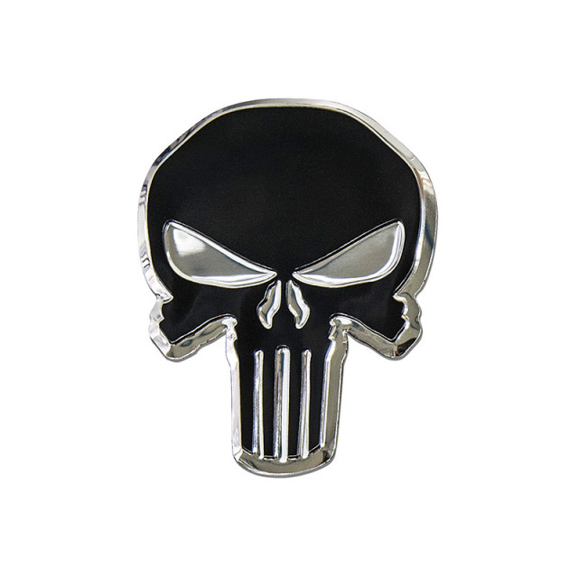 Aluminium Embleem/Logo - Skull - 7,5x5,5cm