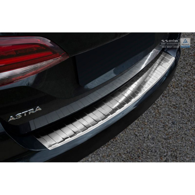 RVS Achterbumperprotector  Opel Astra K Sportstourer 2015- 'Ribs'