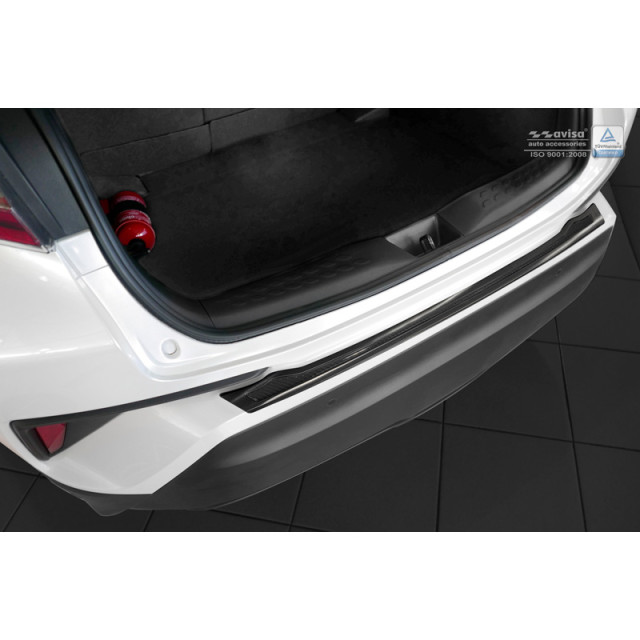 RVS Achterbumperprotector 'Deluxe' passend voor Toyota C-HR 2016- Zwart/Zwart Carbon