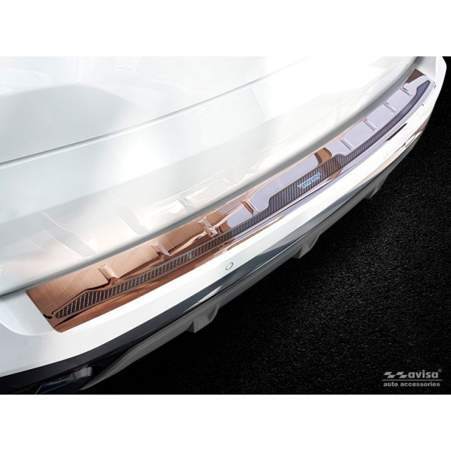 RVS Achterbumperprotector 'Deluxe'  BMW X5 G05 M-Pakket 2018- 'Performance' excl. M-Competition 'Brushed' Koper/Koper Carbon