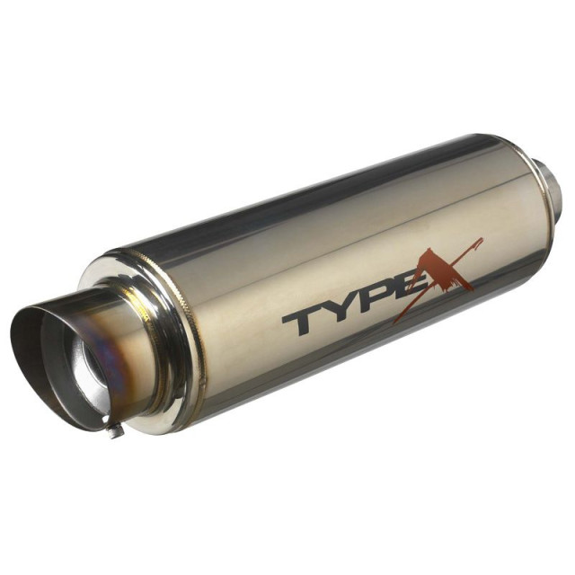 Sportuitlaat Universeel Type X-50 Racing 'DualSound' - Angle Tip - Polished