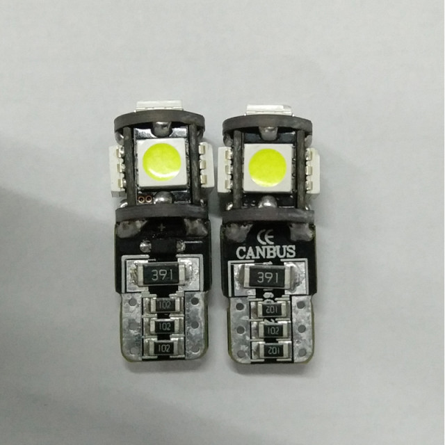 T-10 LED 5Q Lampen 12V Xenon-Optiek Wit, set à 2 stuks, met CAN-bus ondersteuning
