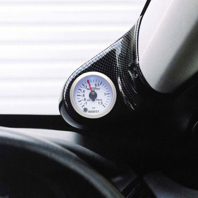 RGM A-Pillarmount Rechts - 1x 52mm - passend voor Seat Ibiza/Cordoba 6K 1993-1999 - Carbon-Look