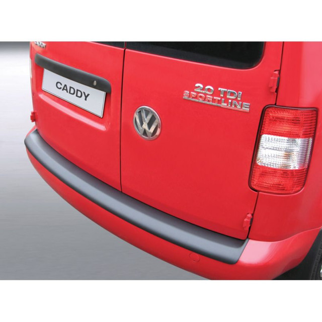 ABS Achterbumper beschermlijst passend voor Volkswagen Caddy II 2004-2015 (voor gespoten bumpers) Zwart