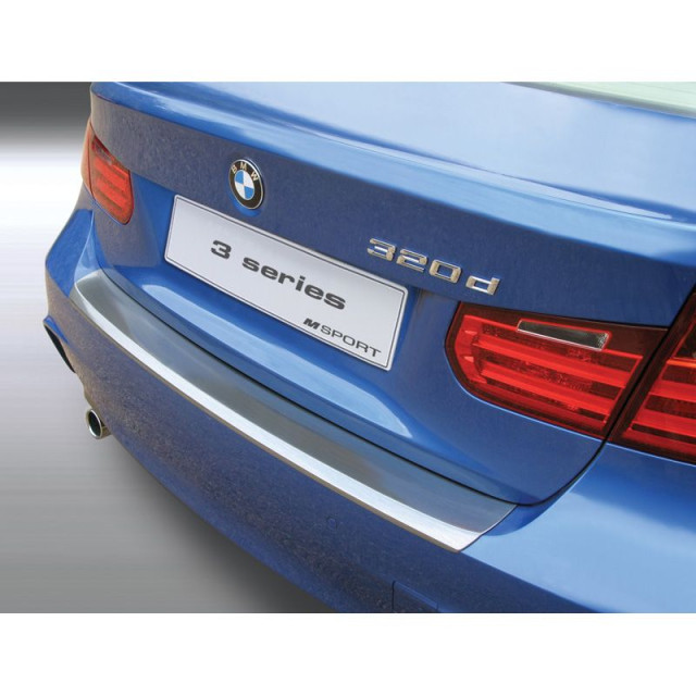 ABS Achterbumper beschermlijst passend voor BMW 3 Serie F30 sedan M-Sport 2012-2019 'Brushed Alu' Look