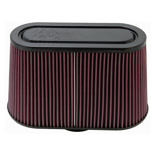 K&N Universeel filter - carbonvezel - 98mm aansluiting, 305mm x 152mm bodem, 252mm x 100mm top, 178mm hoogte (RP-5103)