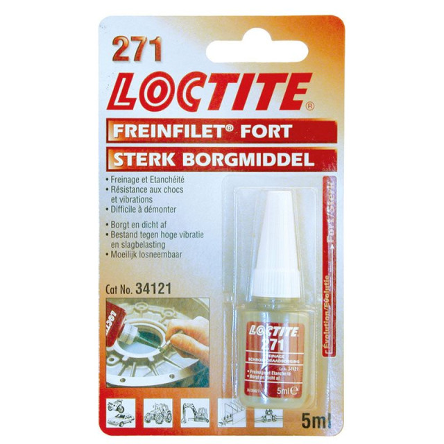 Loctite 271 Borgmiddel sterk (rood) 5ml