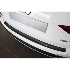 Zwart RVS Achterbumperprotector passend voor Audi Q3 II 2019- 'Ribs'