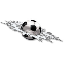 Sticker Graphic Crashed Football - 24x7x5cm