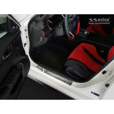 Zwart glanzend RVS Instaplijsten  Honda Civic X HB 5-deurs 2017- 'Sportline' - 4-delig