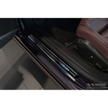 Zwart RVS Instaplijsten passend voor Peugeot 508 II Sedan 2019- 'Hybrid' - 4-delig