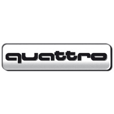Aluminium Embleem/Logo - QUATTRO - 7x1,7cm