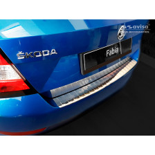 RVS Achterbumperprotector  Skoda Fabia III HB 5-deurs Facelift 2018-2021 'Ribs'