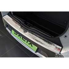 RVS Achterbumperprotector passend voor Dacia Spring 2020- 'Ribs'