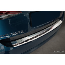 RVS Achterbumperprotector passend voor Skoda Octavia IV Liftback 2020- 'Ribs'