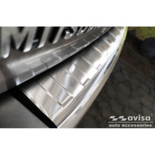 RVS Achterbumperprotector  Mitsubishi Outlander II 2006-2012 / Peugeot 4007 2007-2012 / Citroën C-Crosser 2007-2012 'Ribs'