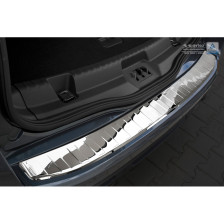 Chroom RVS Achterbumperprotector passend voor Ford S-Max II 2015- 'Ribs'