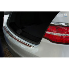 RVS Achterbumperprotector 'Deluxe' passend voor Mercedes GLE Coupé 2015- Chroom/Rood-Zwart Carbon