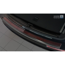RVS Achterbumperprotector 'Deluxe'  Audi Q5 2008-2016 Zwart/Rood-Zwart Carbon