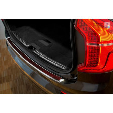 RVS Achterbumperprotector 'Deluxe' passend voor Volvo XC90 2015- Chroom/Rood-Zwart Carbon