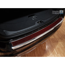 RVS Achterbumperprotector 'Deluxe'  Volvo XC60 2013-2016 Chroom/Rood-Zwart Carbon