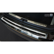 RVS Achterbumperprotector 'Deluxe' passend voor BMW X6 F16 2014-2019 Chroom/Zwart Carbon excl. M-Pakket