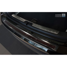 RVS Achterbumperprotector 'Deluxe'  BMW X6 F16 2014-2019 Zwart/Rood-Zwart Carbon excl. M-Pakket