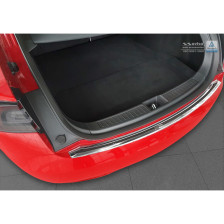 RVS Achterbumperprotector 'Deluxe'  Tesla Model S 2012- Chroom/Zwart Carbon
