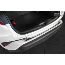 RVS Achterbumperprotector 'Deluxe' passend voor Toyota C-HR 2016- Chroom/Zwart Carbon