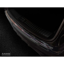 RVS Achterbumperprotector 'Deluxe'  Porsche Cayenne III 2017- 'Performance' Zwart/Rood-Zwart Carbon