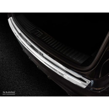 RVS Achterbumperprotector 'Deluxe' passend voor Porsche Cayenne III 2017- 'Performance' Zilver/Zwart Carbon
