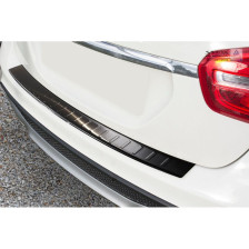 Zwart RVS Achterbumperprotector  Mercedes GLA 2013-2020 'Ribs'