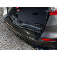 Zwart RVS Achterbumperprotector passend voor Ford Mondeo V Wagon 2014- 'Ribs'