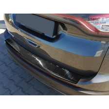 Zwart RVS Achterbumperprotector  Ford Edge II 2014-2018 'Ribs'