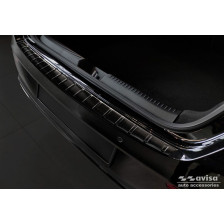 Zwart RVS Achterbumperprotector passend voor Mercedes CLA II (X118) Shooting Brake 2019- 'Ribs'