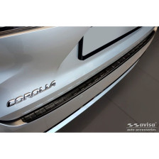 Zwart RVS Achterbumperprotector  Toyota Corolla XII Combi 2019- & Suzuki Swace Combi 2020- 'Ribs'