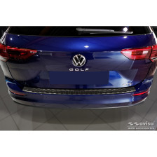 Zwart RVS Achterbumperprotector  Volkswagen Golf VIII Variant 2020- 'Ribs'