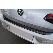Zwart RVS Achterbumperprotector  Volkswagen Passat Sedan 2014-2019 & FL 2019- 'Ribs'