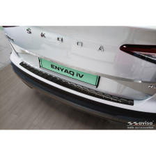 Zwart RVS Achterbumperprotector  Skoda Enyaq iV 2020- 'Ribs'