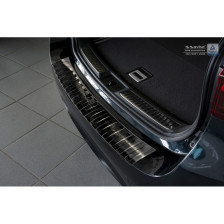 Zwart RVS Achterbumperprotector  Toyota Avensis III Facelift 2015- 'Ribs'