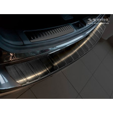 Zwart RVS Achterbumperprotector  Mazda 6 III (GJ) Combi 2012- 'Ribs' 'Long'