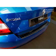 Zwart RVS Achterbumperprotector  Skoda Fabia III HB 5-deurs Facelift 2018-2021 'Ribs'