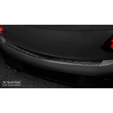 Zwart RVS Achterbumperprotector  Mercedes C-Klasse C205 Coupe AMG 2015-2021 'Ribs'