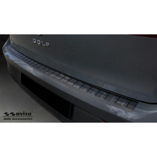 Zwart RVS Achterbumperprotector passend voor Volkswagen Golf VIII HB 5-deurs 2020- 'Ribs'