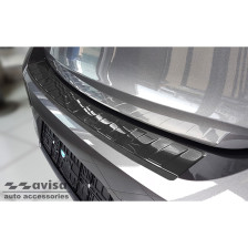Zwart RVS Achterbumperprotector  Opel Corsa F Edition/Elegance HB 5-deurs 2019- 'Ribs'