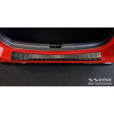 Zwart RVS Achterbumperprotector  Toyota Yaris IV Hatchback 5-deurs 2020- 'Ribs'