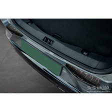 Zwart RVS Achterbumperprotector passend voor Ford Mustang Mach-E 2020- 'Ribs' (2-Delig)