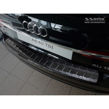 Echt 3D Carbon Achterbumperprotector passend voor Audi A6 (C8) Avant 2018- incl. S-Line