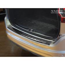 Echt 3D Carbon Achterbumperprotector passend voor Volvo XC60 Facelift 2013-2016