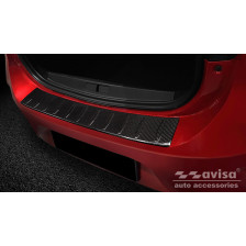 Echt 3D Carbon Achterbumperprotector passend voor Opel Corsa F HB 5-deurs GS Line 2019- 'Ribs'